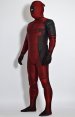 Deadpool DarK Red Printed Spandex Lycra Bodysuit with Padding and Rubber Lenses