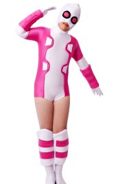 Deadpool Gwen Pink and White Spandex Lycra Costume