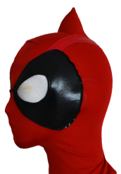 Deadpool Hood | Red and Black Spandex Lycra Zentai Hood