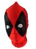 Deadpool Hood | Red Spandex Matte Black Metallic Spandex Mesh Eyes Hood With Peak