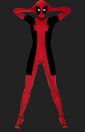 Deadpool! Red and Black Spandex Lycra Unisex Zentai Suit