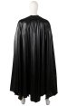 Double Layered Fake Leather Black B-guy Cape