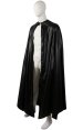Double Layered Fake Leather Black B-guy Cape
