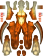 Dragon Female Golden Printed Fur Bodysuit Costume