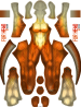 Dragon Female Golden Printed Fur Bodysuit Costume