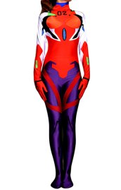 Evangelion Costume | Red and Purple Spandex Lycra Zentai Suit