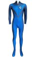 Fantastic 4 Printed Spandex Lycra Costume with Front Zipper and Chest Symbol