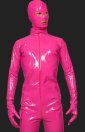 Fuchsia PVC Full Body Zentai Suits with Open Eyes and Mouth Fuchsia PVC Full Body Zentai Suits with Open Eyes and Mouth
