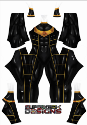 Gold Zeo Printed Spandex Lycra Costume