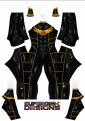 Gold Zeo Printed Spandex Lycra Costume