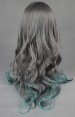 Gradient-Green Wig For Cosplay Show! Long Version