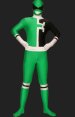 Green and Black Spandex Lycra Multi-Color Zentai Suit