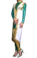 Green and Gold Power Ranger Costume with Cape