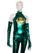 Green and Gold Shiny Metallic Superhero Costume