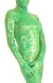 Green Colorful Printed Shiny Flora Lycra Zentai Suit