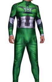 Green Lantern AOU Captain America Printed Spandex Lycra Costume