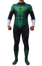 Green Lantern Printed Spandex Lycra Costume no Hood by SuperGeek