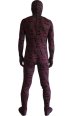 Grey and Fuchsia Plaid Unisex Spandex Lycra Zentai Suit