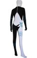 Imp Midna Costume 2 | White and Black Spandex Lycra Zentai Suit with Blue Paint Pattern