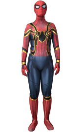 Iron Spider FEMALE Dye-sub Printed Spandex Lycra Costume with Black Leather Details