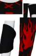 Kane Elite Wrisling Outfit | Black and Res Spandex Lycra Costume