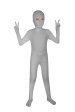 Light Grey Open Eyes Kids Zentai Suit