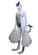 Lugia Costume | White and Blue Shiny Metallic EVA Bodysuit