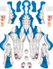 Lupin Blue Printed Spandex Lycra Fur Costume
