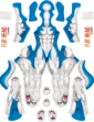 Lupin Blue Printed Spandex Lycra Fur Costume