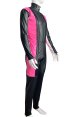 Masked Rider Decade Costume| Black Fake Leather and Pink PVC Sewn with Cotton Stuffed Strips