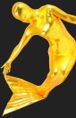 Mermaid! Gold Shiny Metallic Full-body Mermaid Zentai Mermaid! Gold Shiny Metallic Full-body Mermaid Zentai