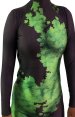 New 52 Poison Ivy Printed Spandex Lycra Zentai Costume with 3D Muscle Shading