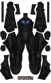 Nightwing Back Chest Armour Printed Spandex Lycra Costume