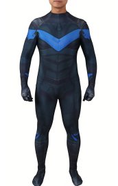 Nightwing Printed Spandex Lycra Costume no Hood