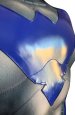 Nightwing Printed Spandex Lycra Costume with Blue PU and Muscle Padding
