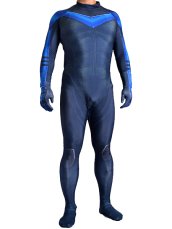 Nightwing Printed Spandex Lycra Zentai Costume with 3D Muscle Shading