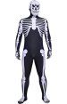 Original Skeleton Printed Black and White Spandex Lycra Costume