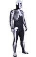 Original Skeleton Printed Black and White Spandex Lycra Costume