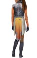 Overwatch Angela Ziegler Printed Shiny Spandex Lycra Zentai Costume with 3D Muscle Shading