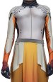 Overwatch Angela Ziegler Printed Shiny Spandex Lycra Zentai Costume with 3D Muscle Shading