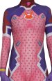 Overwatch D VA Pink Rabbit Custom Pattern Printed Spandex Lycra Costume