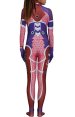Overwatch D VA Pink Rabbit Custom Pattern Printed Spandex Lycra Costume