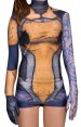 Overwatch Printed Spandex Lycra Angel Costume