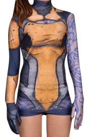Overwatch Printed Spandex Lycra Angel Costume