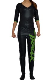 Overwatch Tracer Matte Metallic and Printed Spandex Lycra Under Bodysuit