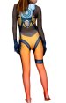 Overwatch Tracer Printed Spandex Lycra Costume with 3D Muscle Shading