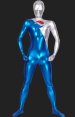 Pepsi ! Silver and Blue Shiny Metallic Unisex Full-body Zentai Suit