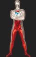 Pepsi ! Silver and Red Shiny Metallic Unisex Full-body Zentai Su
