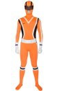 Power Ranger Costume | Orange and White Spandex Lycra Zentai