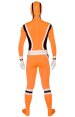 Power Ranger Costume | Orange and White Spandex Lycra Zentai